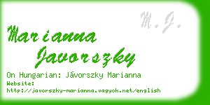 marianna javorszky business card